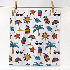 Summer Pineapple Fruit Tropical Face Towel by Paksenen