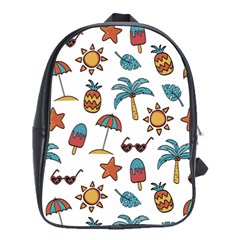 Summer Pineapple Fruit Tropical School Bag (large) by Paksenen