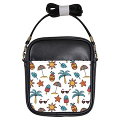 Summer Pineapple Fruit Tropical Girls Sling Bag by Paksenen