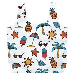 Summer Pineapple Fruit Tropical Full Print Recycle Bag (xxxl) by Paksenen