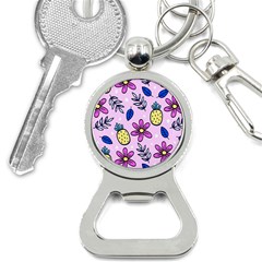 Flowers Petals Pineapples Fruit Bottle Opener Key Chain by Paksenen