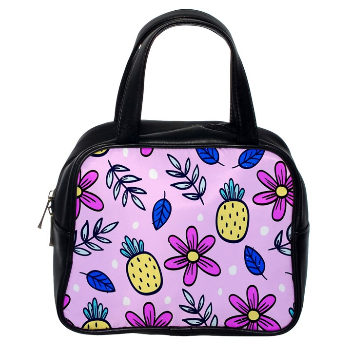 Flowers Petals Pineapples Fruit Classic Handbag (One Side)