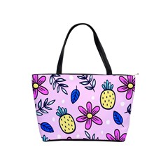 Flowers Petals Pineapples Fruit Classic Shoulder Handbag by Paksenen