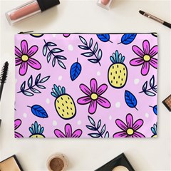 Flowers Petals Pineapples Fruit Cosmetic Bag (xl) by Paksenen