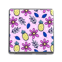 Flowers Petals Pineapples Fruit Memory Card Reader (square 5 Slot) by Paksenen