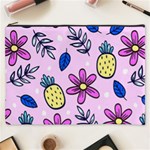 Flowers Petals Pineapples Fruit Cosmetic Bag (XXXL) Front