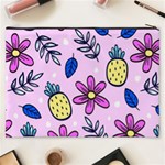 Flowers Petals Pineapples Fruit Cosmetic Bag (XXXL) Back