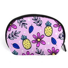 Flowers Petals Pineapples Fruit Accessory Pouch (large) by Paksenen