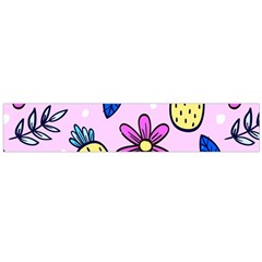 Flowers Petals Pineapples Fruit Large Premium Plush Fleece Scarf 