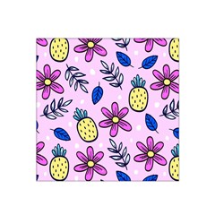 Flowers Petals Pineapples Fruit Satin Bandana Scarf 22  X 22  by Paksenen