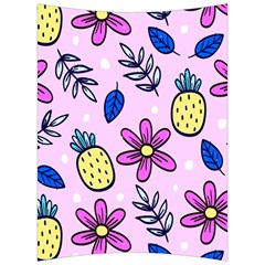 Flowers Petals Pineapples Fruit Back Support Cushion by Paksenen