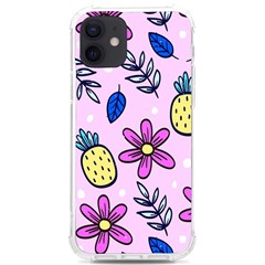 Flowers Petals Pineapples Fruit Iphone 12/12 Pro Tpu Uv Print Case by Paksenen