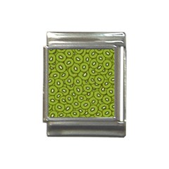 Kiwi Fruit Pattern Green Background Italian Charm (13mm) by Paksenen