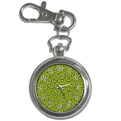 Kiwi Fruit Pattern Green Background Key Chain Watches by Paksenen