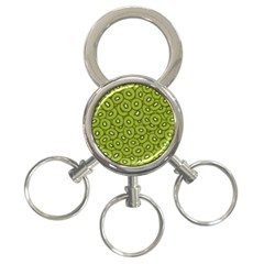 Kiwi Fruit Pattern Green Background 3-ring Key Chain by Paksenen