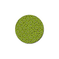 Kiwi Fruit Pattern Green Background Golf Ball Marker (4 Pack) by Paksenen