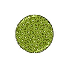 Kiwi Fruit Pattern Green Background Hat Clip Ball Marker by Paksenen