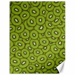 Kiwi Fruit Pattern Green Background Canvas 12  X 16  by Paksenen