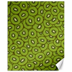 Kiwi Fruit Pattern Green Background Canvas 16  X 20  by Paksenen