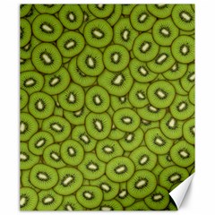 Kiwi Fruit Pattern Green Background Canvas 20  X 24  by Paksenen