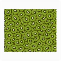 Kiwi Fruit Pattern Green Background Small Glasses Cloth (2 Sides) by Paksenen