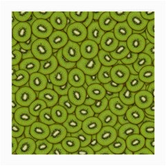 Kiwi Fruit Pattern Green Background Medium Glasses Cloth (2 Sides) by Paksenen