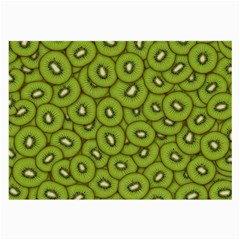 Kiwi Fruit Pattern Green Background Large Glasses Cloth (2 Sides) by Paksenen