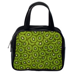 Kiwi Fruit Pattern Green Background Classic Handbag (one Side) by Paksenen