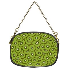 Kiwi Fruit Pattern Green Background Chain Purse (two Sides) by Paksenen