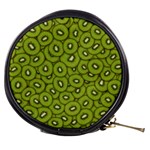 Kiwi Fruit Pattern Green Background Mini Makeup Bag Front