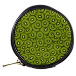 Kiwi Fruit Pattern Green Background Mini Makeup Bag Back