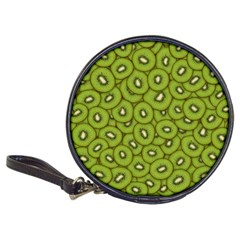 Kiwi Fruit Pattern Green Background Classic 20-cd Wallets by Paksenen