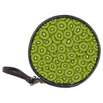 Kiwi Fruit Pattern Green Background Classic 20-CD Wallets Front