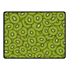 Kiwi Fruit Pattern Green Background Fleece Blanket (small) by Paksenen