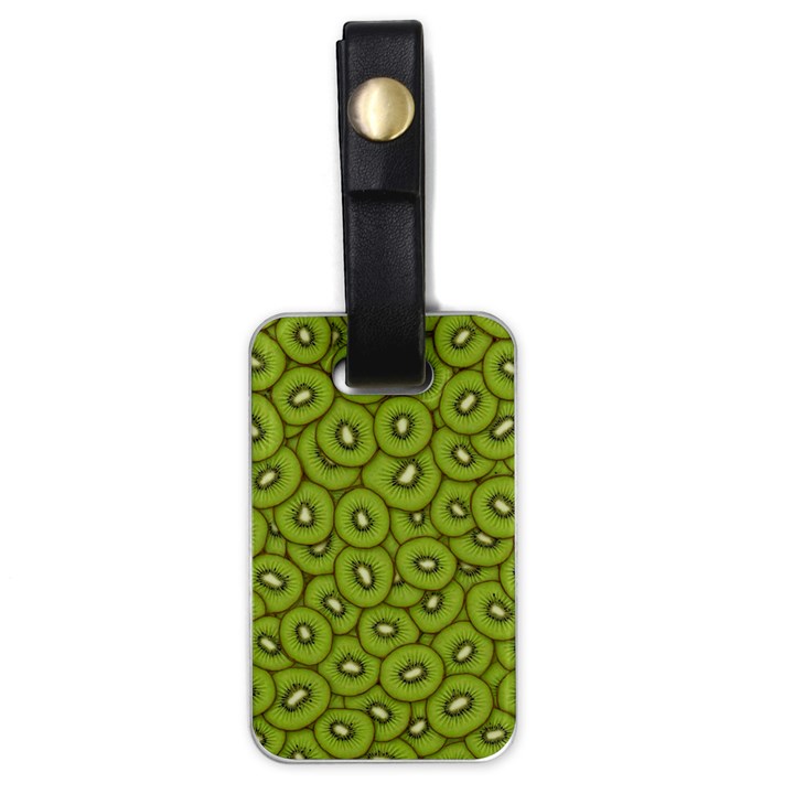 Kiwi Fruit Pattern Green Background Luggage Tag (one side)