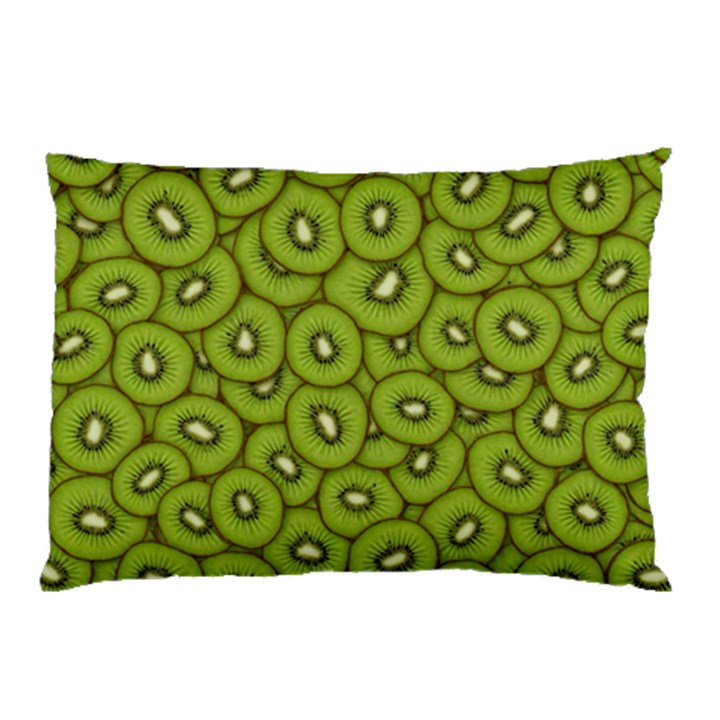 Kiwi Fruit Pattern Green Background Pillow Case (Two Sides)