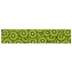 Kiwi Fruit Pattern Green Background Small Premium Plush Fleece Scarf