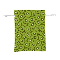 Kiwi Fruit Pattern Green Background Lightweight Drawstring Pouch (s) by Paksenen