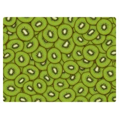 Kiwi Fruit Pattern Green Background Premium Plush Fleece Blanket (extra Small) by Paksenen