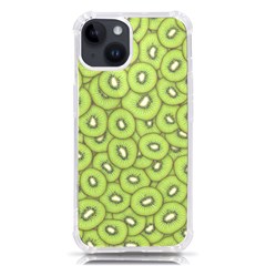 Kiwi Fruit Pattern Green Background Iphone 14 Tpu Uv Print Case by Paksenen