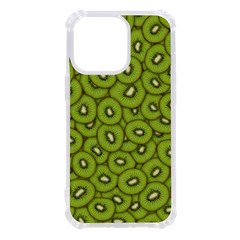 Kiwi Fruit Pattern Green Background Iphone 13 Pro Tpu Uv Print Case by Paksenen