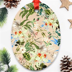 Textile Fabric Tropical Ornament (oval)