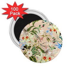 Textile Fabric Tropical 2 25  Magnets (100 Pack)  by Paksenen