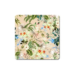 Textile Fabric Tropical Square Magnet by Paksenen