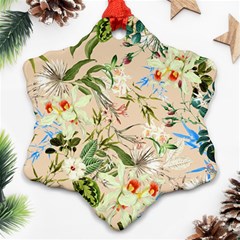 Textile Fabric Tropical Snowflake Ornament (two Sides)