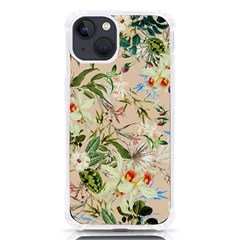 Textile Fabric Tropical Iphone 13 Tpu Uv Print Case by Paksenen