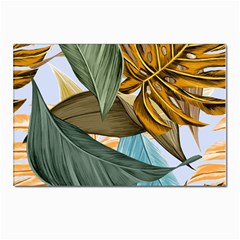 Monstera Palm Leaves Plants Postcard 4 x 6  (pkg Of 10) by Paksenen