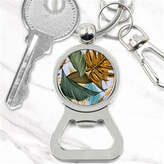 Monstera Palm Leaves Plants Bottle Opener Key Chain by Paksenen