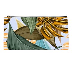 Monstera Palm Leaves Plants Pencil Case by Paksenen