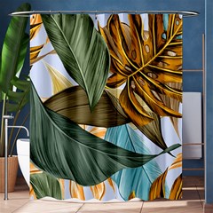 Monstera Palm Leaves Plants Shower Curtain 60  X 72  (medium)  by Paksenen